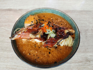 Fusion lunch choices. Roasted Chicken Baby Squid Spaghetti with Onsen Egg and Curry Unagi Spaghetti with Onsen Egg. For those who eat light can choose either one that gives your taste bud a different 