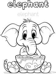coloring pictures of elephants for children