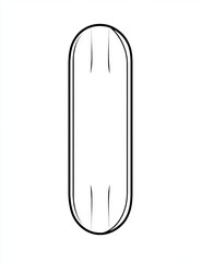 Skateboard coloring page for kids.