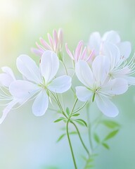 Obraz premium Soft focus white flowers outdoors