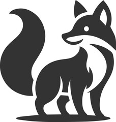 A fox with a wagging tail appearing excited vector