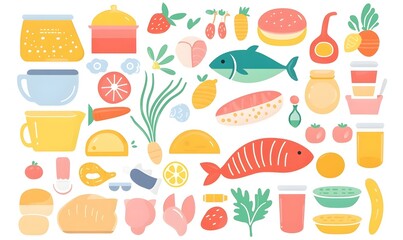 Monthly Meal Planner, a sleek and organized layout featuring colorful meal options and clear sections for each day of the week