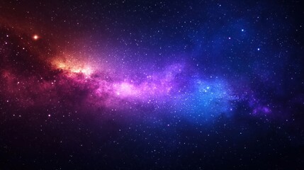 Naklejka premium Vibrant cosmic nebula in deep space