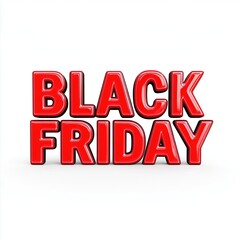 Red Black Friday Sale Sign  D Render