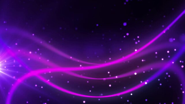 Light flares and particles move with magical galaxy lines shining in center 4K. In motion star birth super nova dark magical fantasy like 3d opening portal bg. Award ceremony luxury curve clip.
