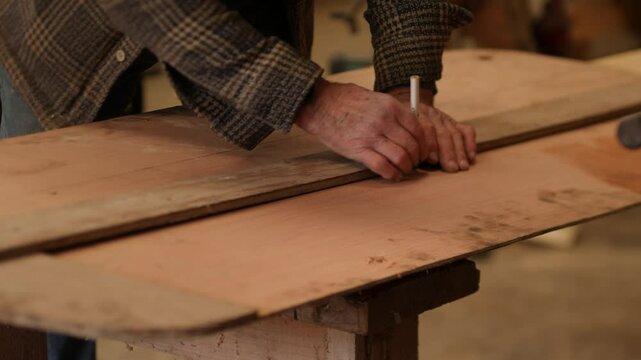 Marking a Line on plywood for a template