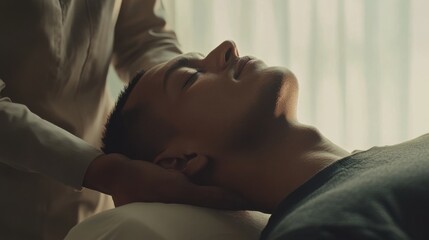 Nerve therapy in a peaceful wellness clinic. Featuring relaxation and recovery