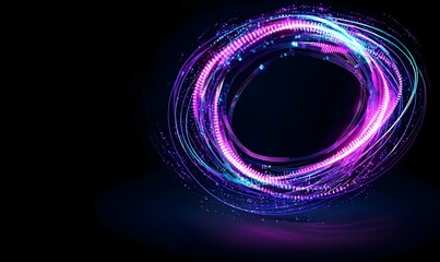 Dynamic musical note circle frame, vibrant design, evokes rhythm and melody, perfect for music-themed projects and creative expressions