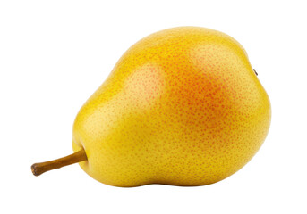 A ripe pear with a smooth surface, isolated on white background