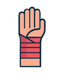 Obraz premium calisthenics wrist support icon