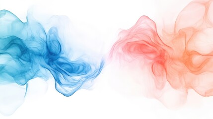 Obraz premium Dynamic color smoke swirls abstract art digital artwork modern design aesthetic view visual concept