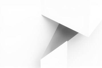 Modern art exhibition abstract geometric shapes in minimalist space