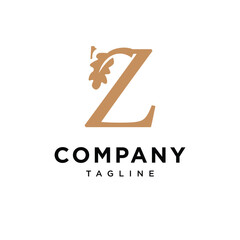 Letter Z Oak Leaf Logo Icon Vector