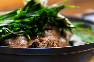 duck stew before boiling in the pot
