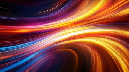 Obraz premium Dynamic energy vibrant colorful light patterns in abstract digital art