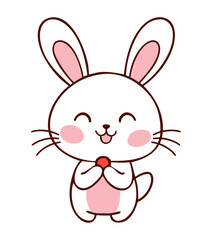 Kawaii Bunny Happy Cute Cartoon