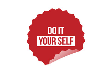 Do it yourself red ribbon label banner.