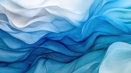 Flowing blue waves abstract art digital design fluid dynamics aesthetic vision