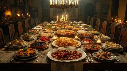 Fototapeta premium Medieval Feast in Grand Hall