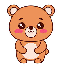 Kawaii Bear Happy Cute Cartoon