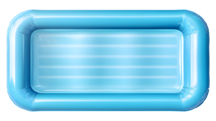 Blue inflatable pool isolated on a white background.
