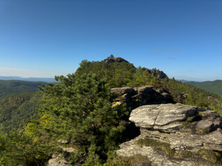 Sunrise Over the Peaks Surrounding Linville Gorge