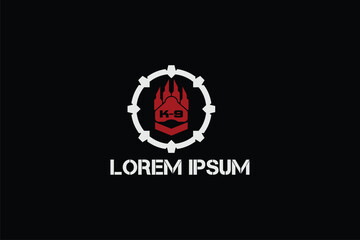 abstract paw k9 dog training logo vector image template