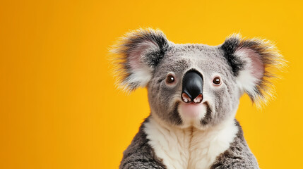 Obraz premium Koala Portrait: Curious and Friendly Wildlife Art