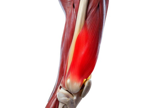Inflamed Psoas Major. isolated on transparent or white background