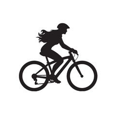 Naklejka premium Powerful Silhouette of a Woman on a Galloping Horse