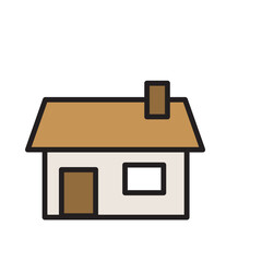 Real Estate House Filled Line Icon