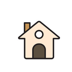 House Filled Line Icon