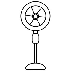 Fan vector illustration on the white background.