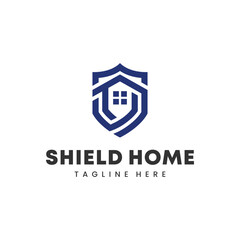 Shield Home Logo vector Design