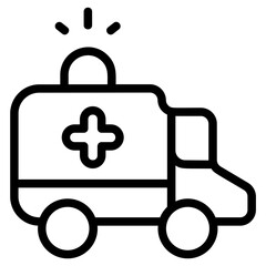 Ambulance Line Icon