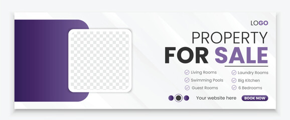 Modern Real estate Facebook cover design template banner