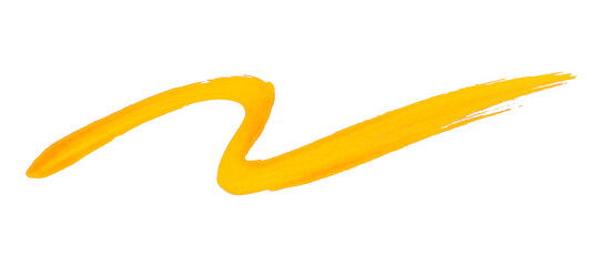 Yellow watercolor background. Artistic hand paint. Isolated on transparent background.