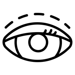 Eyelid surgery Line Icon