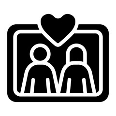 Family photo Solid Icon