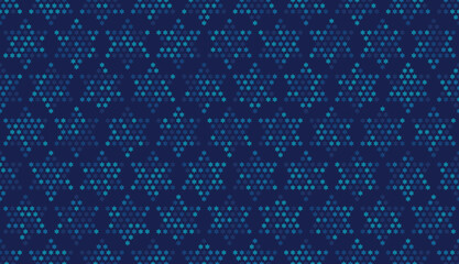 Star of David seamless blue vector background. Stylish vector repeating pattern with a Six-pointed star.
