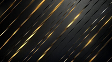 Obraz premium Abstract Black and Gold Lines Background for Presentations and luxury design 