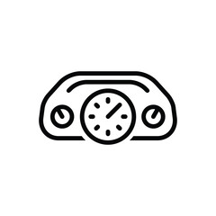 Black line icon for meter