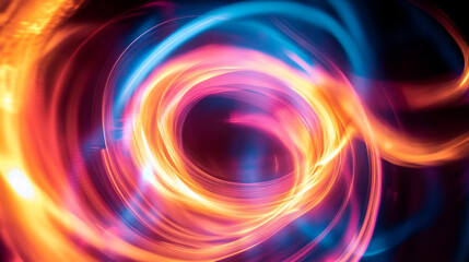 Obraz premium Abstract light painting vortex for creative background