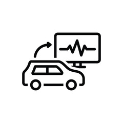 Obraz premium Black line icon for diagnostic