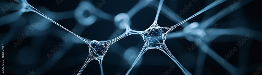 Poster neural network-inspired abstraction, ai-generated surreal patterns, pulsating bio-digital waves, dee