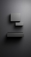 Obraz premium Minimalist abstract composition, bold monochrome gradients, soft transitions between light and dark, sharp edges fading into the void, high-resolution digital simplicity, ultra-clean aesthetics