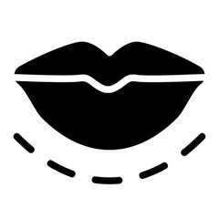 Lower lip surgery Solid Icon