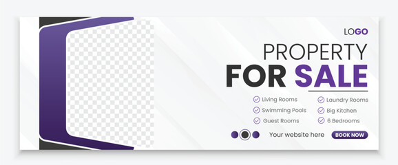 Modern Real estate Facebook cover design template banner