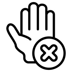 Fototapeta premium No entry Line Icon