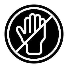 Obraz premium No entry Solid Icon